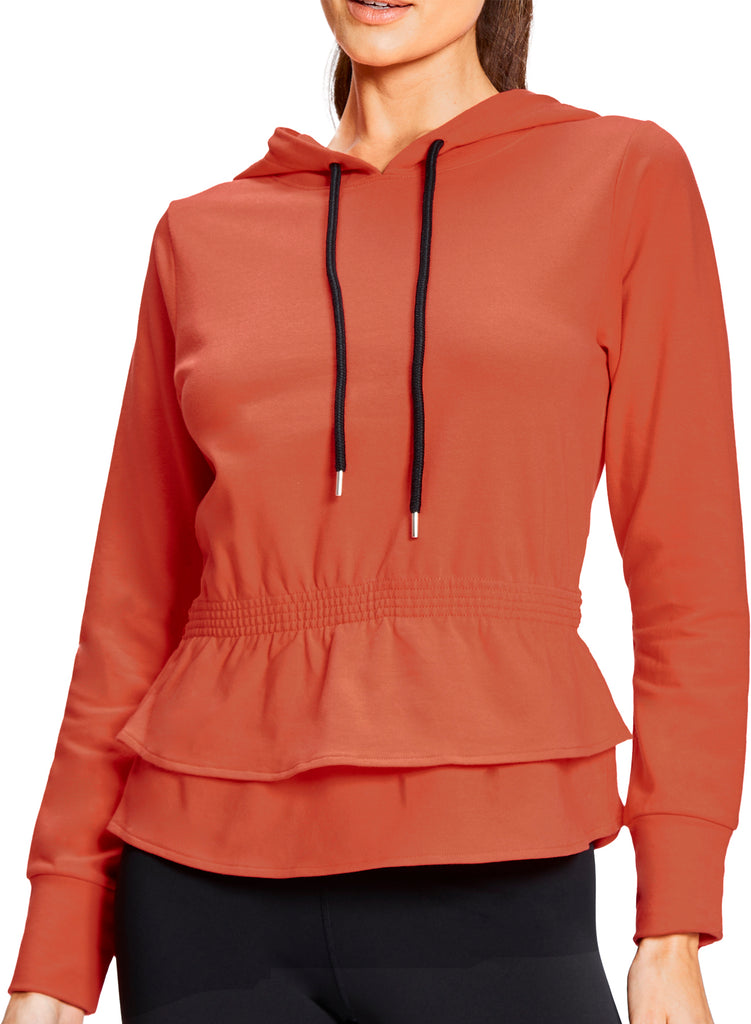 トップス BORDERSatBALCONY SWEAT PEPLUM HOODIE 38 BORDERSatBALCONY SWEAT PEPLUM HOODIE 38