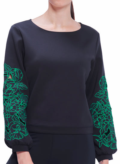 Black/Embroidered/Green